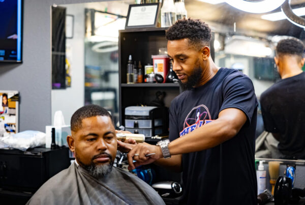 At local barber shops, clients leave with a haircut and health screenings