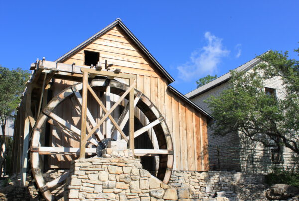 Visit a working water-powered grist mill and museum in Central Texas